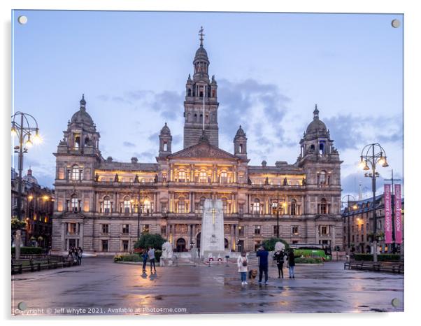 Glasgow City Chambers in George Square Acrylic by Jeff Whyte