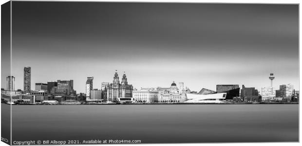 Liverpool waterfront. Canvas Print by Bill Allsopp