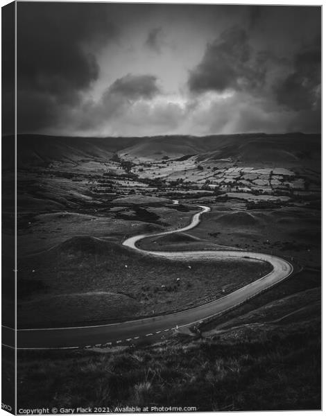 Edale to Mam tor , the winding road Canvas Print by That Foto