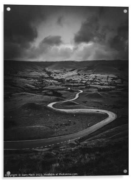 Edale to Mam tor , the winding road Acrylic by That Foto