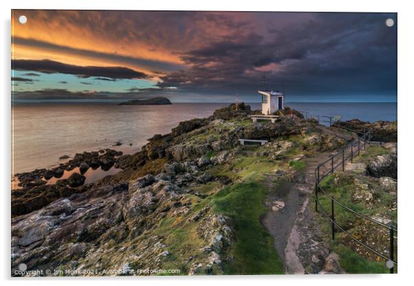 North Berwick lookout Acrylic by Jim Monk