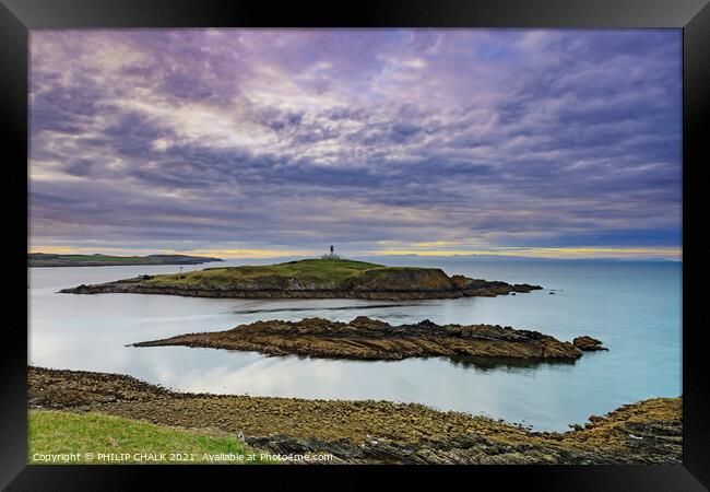 Little Ross island lighthouse west coast of Scotland 101 Framed Print by PHILIP CHALK