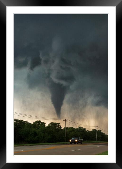 Tornado, Edmond, Oklahoma Framed Mounted Print by John Finney