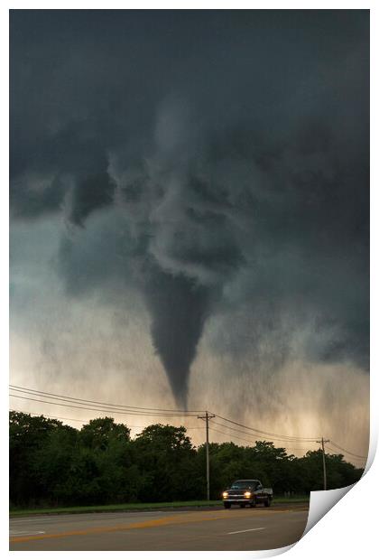 Tornado, Edmond, Oklahoma Print by John Finney