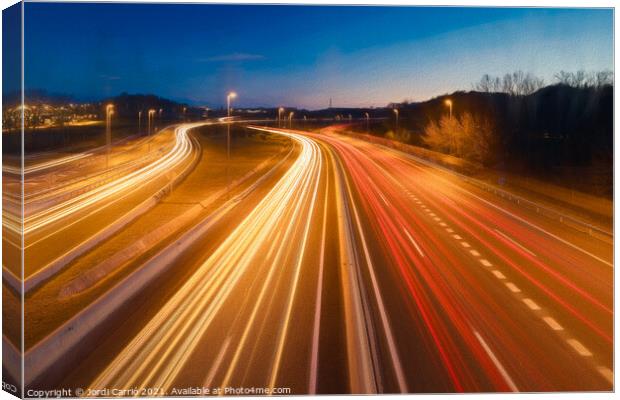 Composition of stelae on the highway Canvas Print by Jordi Carrio