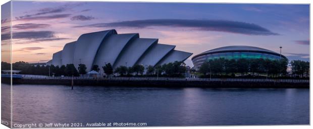 SEC Armadillo and SEE Hydro in Glasgow Canvas Print by Jeff Whyte