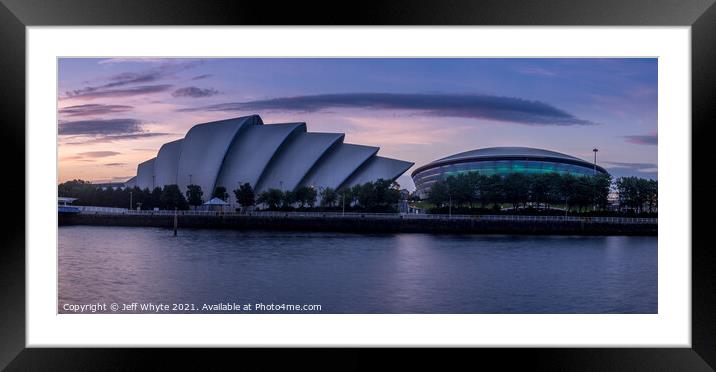 SEC Armadillo and SEE Hydro in Glasgow Framed Mounted Print by Jeff Whyte