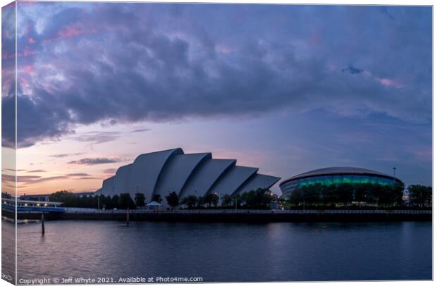 SEC Armadillo and SEE Hydro in Glasgow Canvas Print by Jeff Whyte