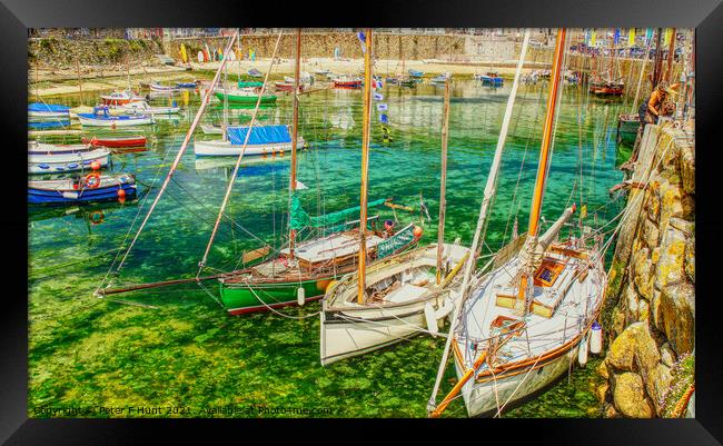 Mousehole Clear Water Framed Print by Peter F Hunt