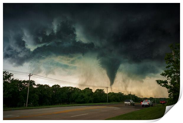 Tornado, Edmond, Oklahoma Print by John Finney
