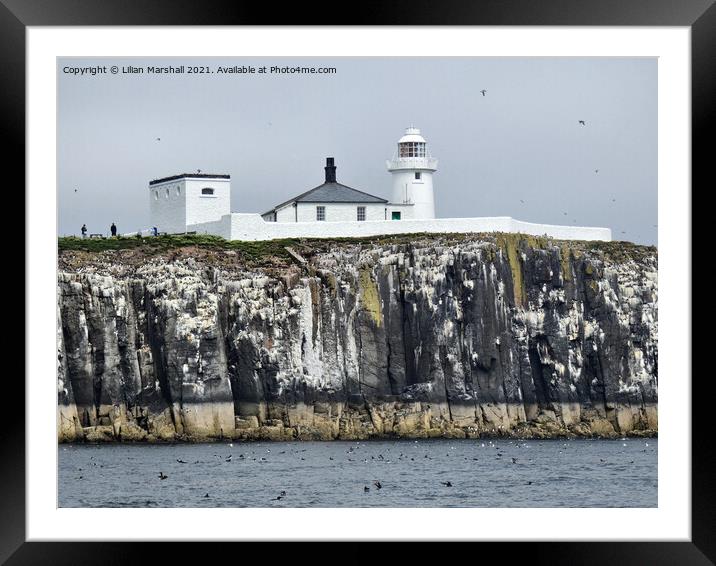 High Light Lighthouse.   Framed Mounted Print by Lilian Marshall