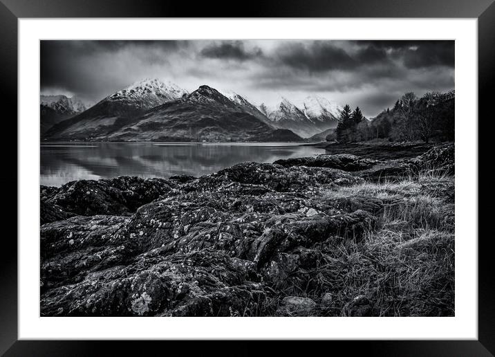 Loch Duich and the Five Sisters of Kintail Framed Mounted Print by John Frid