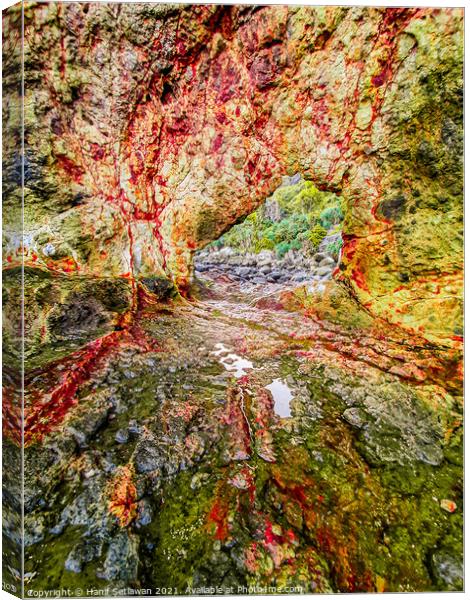 Bloody natural rock archway 3 Canvas Print by Hanif Setiawan
