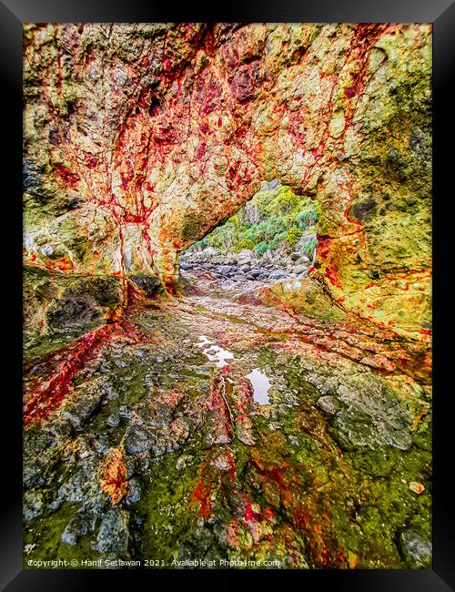 Bloody natural rock archway 3 Framed Print by Hanif Setiawan