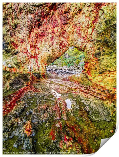 Bloody natural rock archway 3 Print by Hanif Setiawan