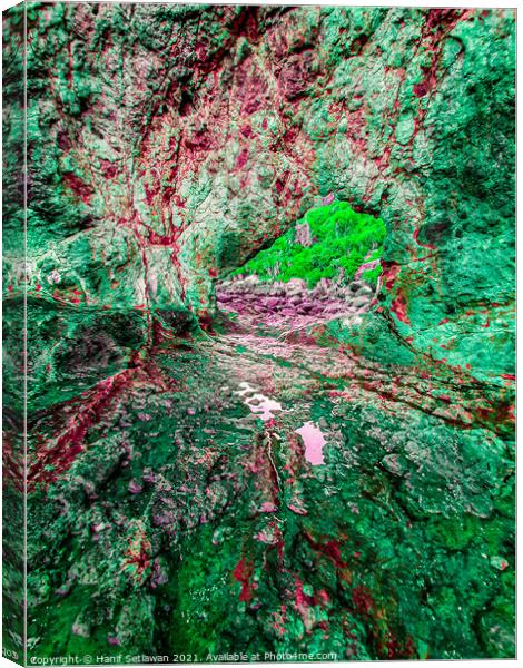 Slime natural rock archway 3 Canvas Print by Hanif Setiawan