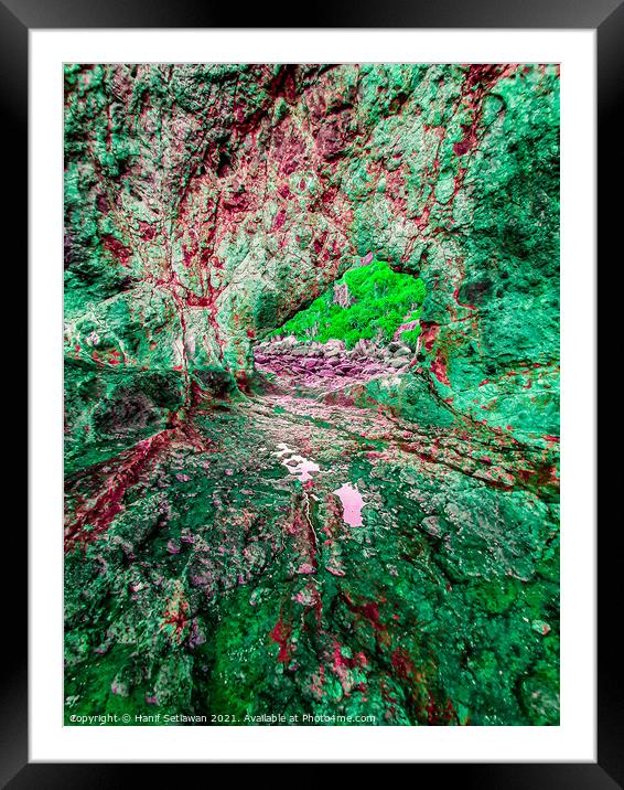 Slime natural rock archway 3 Framed Mounted Print by Hanif Setiawan