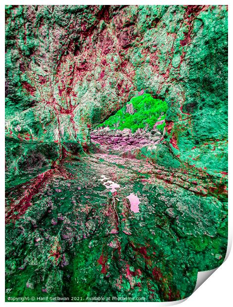 Slime natural rock archway 3 Print by Hanif Setiawan