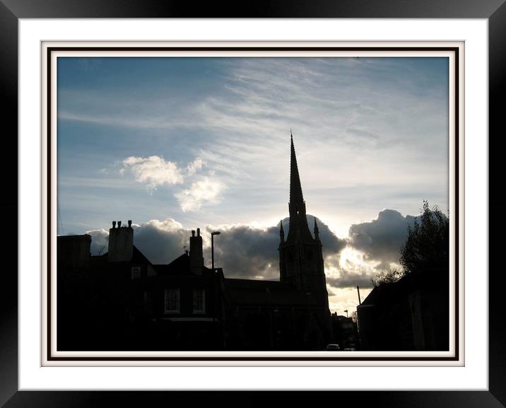 Evening Skyline in Bristol. Framed Mounted Print by Heather Goodwin