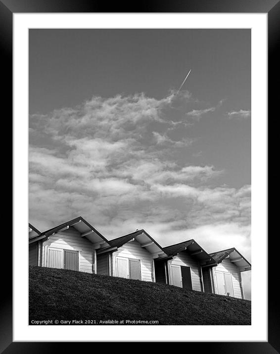 Sun Huts on the beach edge Mablethorpe Framed Mounted Print by That Foto