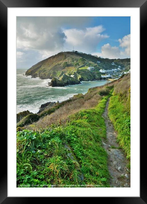 Almost There - Approaching Polperro. Framed Mounted Print by Neil Mottershead