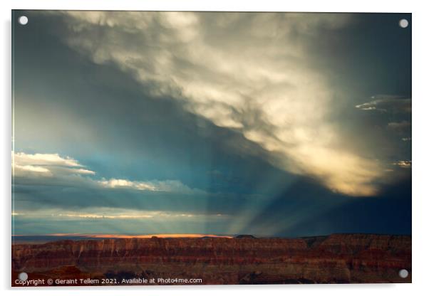 Storm clouds, Grand Canyon, Arizona, USA Acrylic by Geraint Tellem ARPS