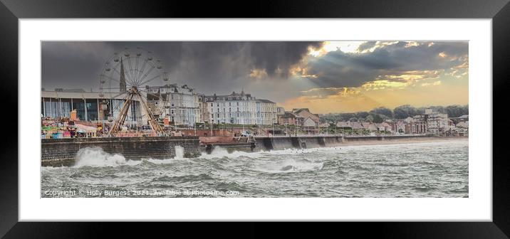 Bridlington Harbour and fun fair  Framed Mounted Print by Holly Burgess