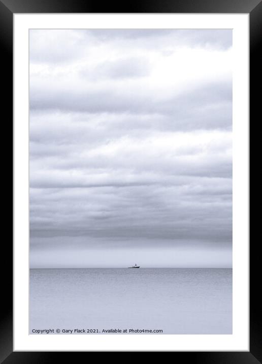 Minimalist Seascape from the East Coast of England Framed Mounted Print by That Foto