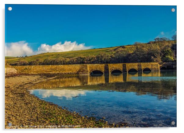 Bowcombe creek bridge ,in Devon  Acrylic by Ian Stone