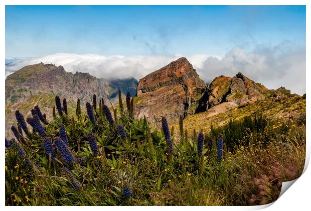 Mountains of Madeira Print by Roger Green