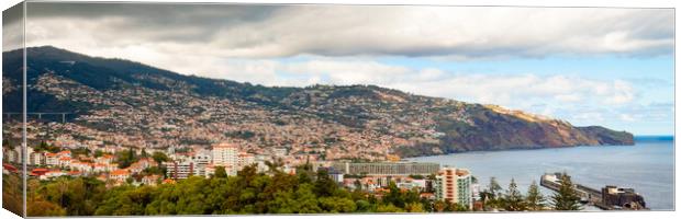 Panoramic of Funchal Canvas Print by Roger Green
