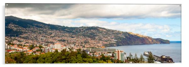 Panoramic of Funchal Acrylic by Roger Green