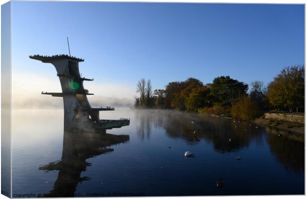 Misty Coate Water Lake Canvas Print by Reidy's Photos