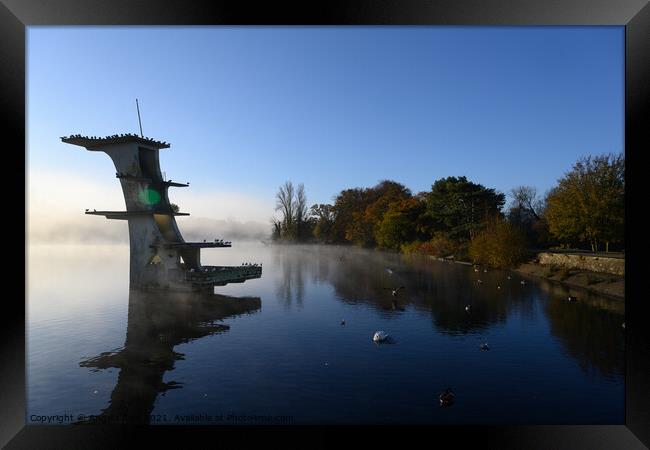 Misty Coate Water Lake Framed Print by Reidy's Photos