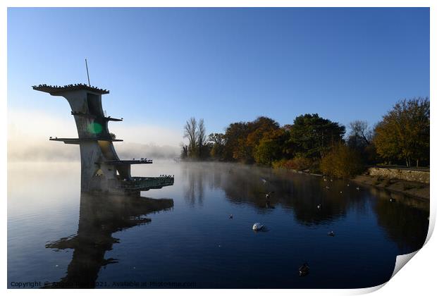 Misty Coate Water Lake Print by Reidy's Photos