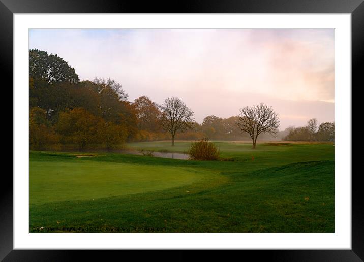 Misty Green Broome Manor Golf Course Framed Mounted Print by Reidy's Photos