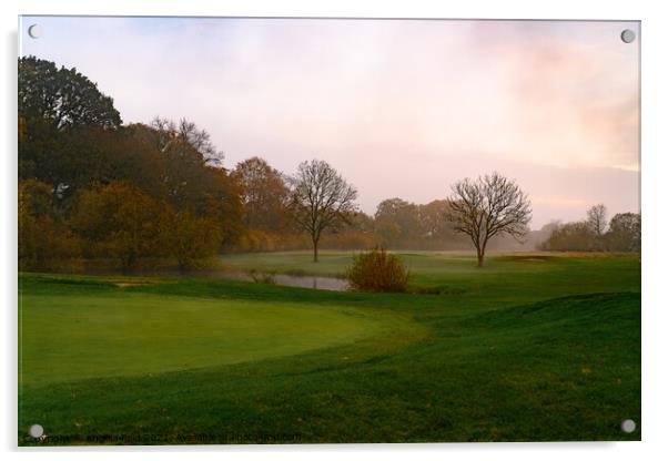 Misty Green Broome Manor Golf Course Acrylic by Reidy's Photos