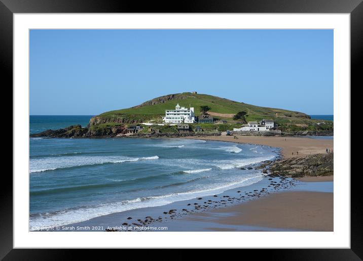 Sunny Day at Bigbury On Sea Framed Mounted Print by Sarah Smith