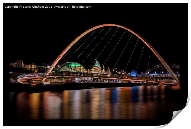 The Iconic Millenium Bridge, Gateshead. Print by Steve Whitham