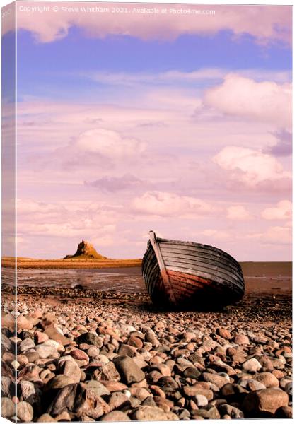 Holy Island Evening. Canvas Print by Steve Whitham