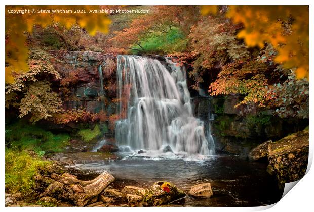 Catrake Force in the Yorkshire Dales. Print by Steve Whitham