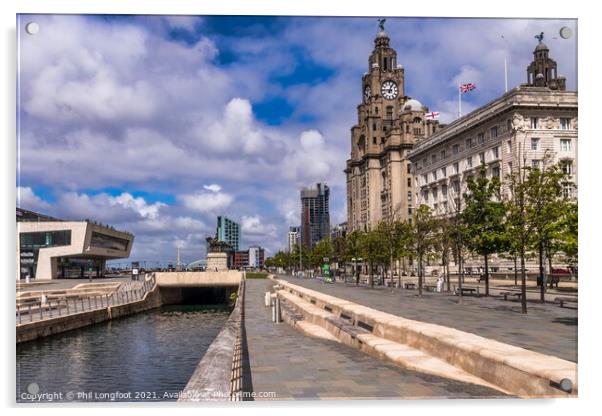 Pier Head Liverpool  Acrylic by Phil Longfoot