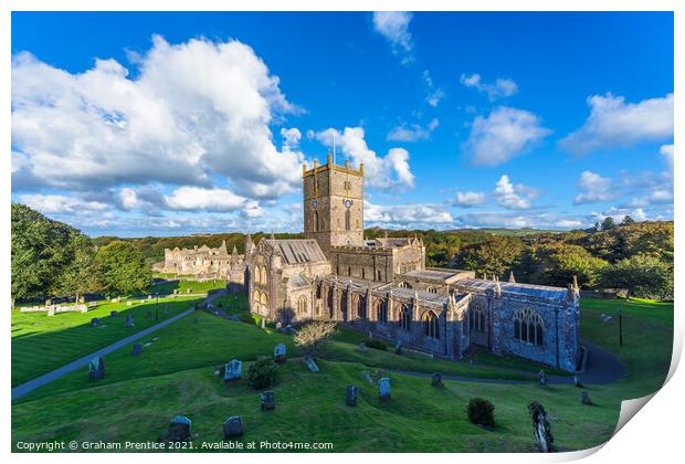 St David's Cathedral Print by Graham Prentice