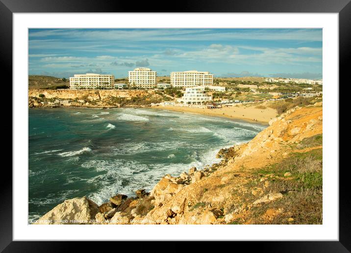 Golden Bay Beach Vista  Framed Mounted Print by Rob Hawkins