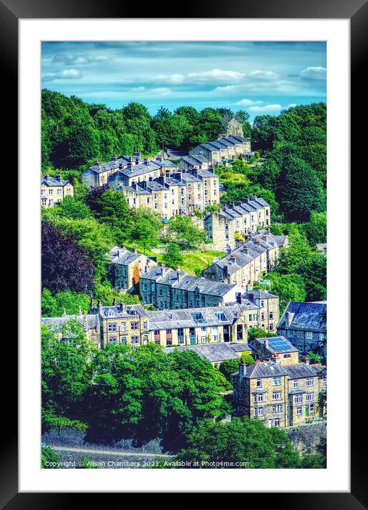 The Under And Over Houses Of Hebden Bridge  Framed Mounted Print by Alison Chambers
