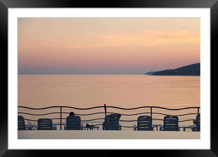 Adriatic Sunset Framed Mounted Print by Chris Turner