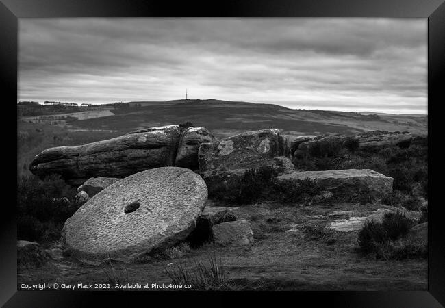MIll Stones in the Peak District Framed Print by That Foto