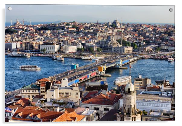 Istanbul Cityscape in Turkey Acrylic by Artur Bogacki