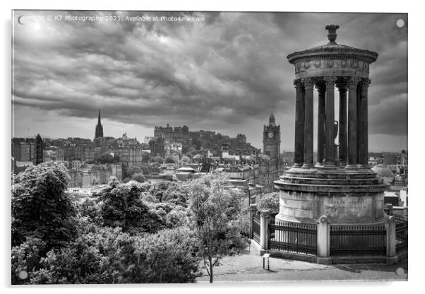 Storm Over Edinburgh Castle Acrylic by K7 Photography
