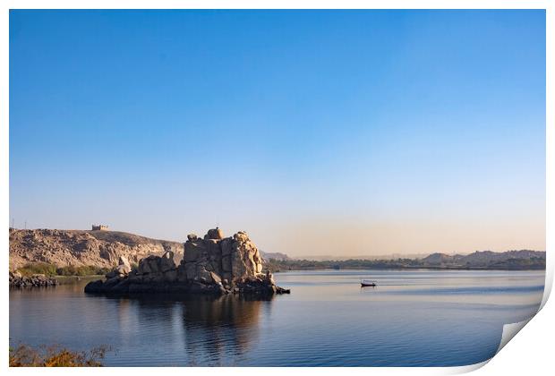 Lower lake at Aswan, Egypt Print by Jeanette Teare